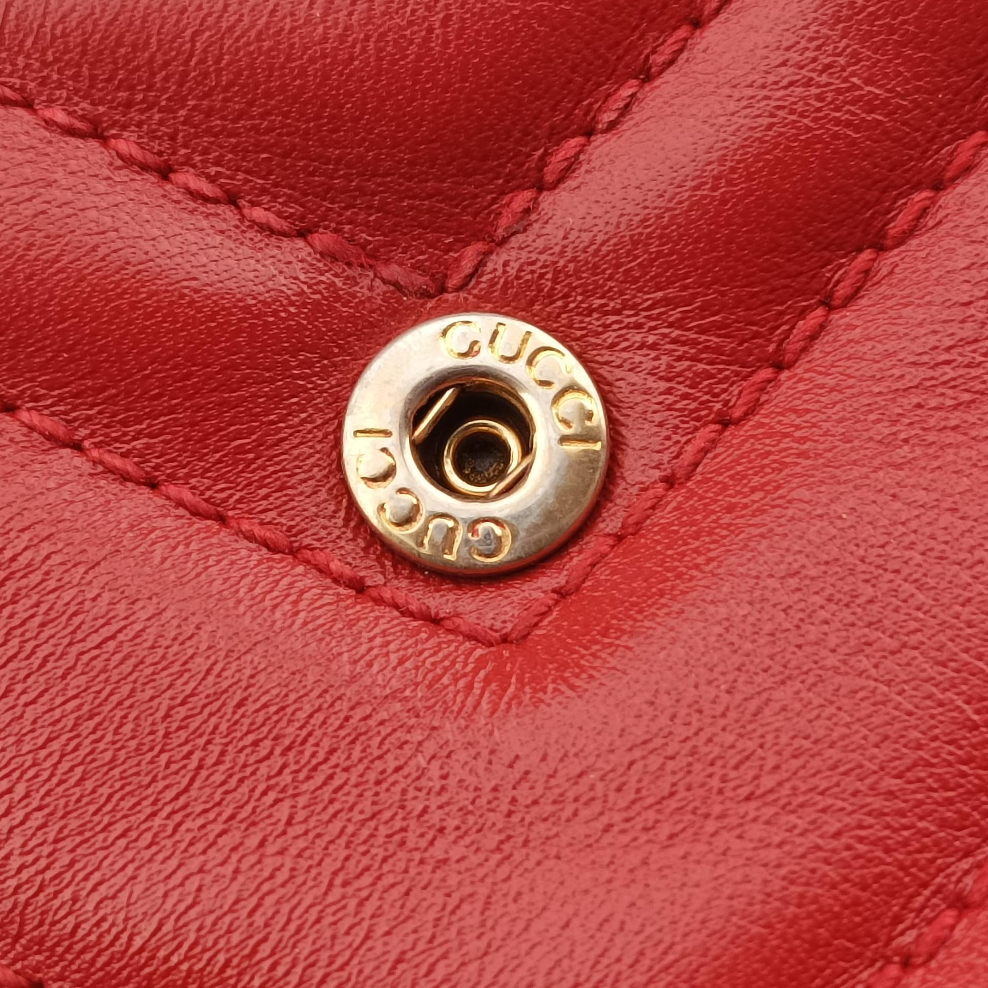 GG Marmont Red Leather 476433 GGマーモント レッド レザー 476433 