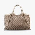 Sukey White×Beige canvas×leather 211943 C7099899スーキー ホワイト×ベージュ キャンバス×レザー 211943 C7099899