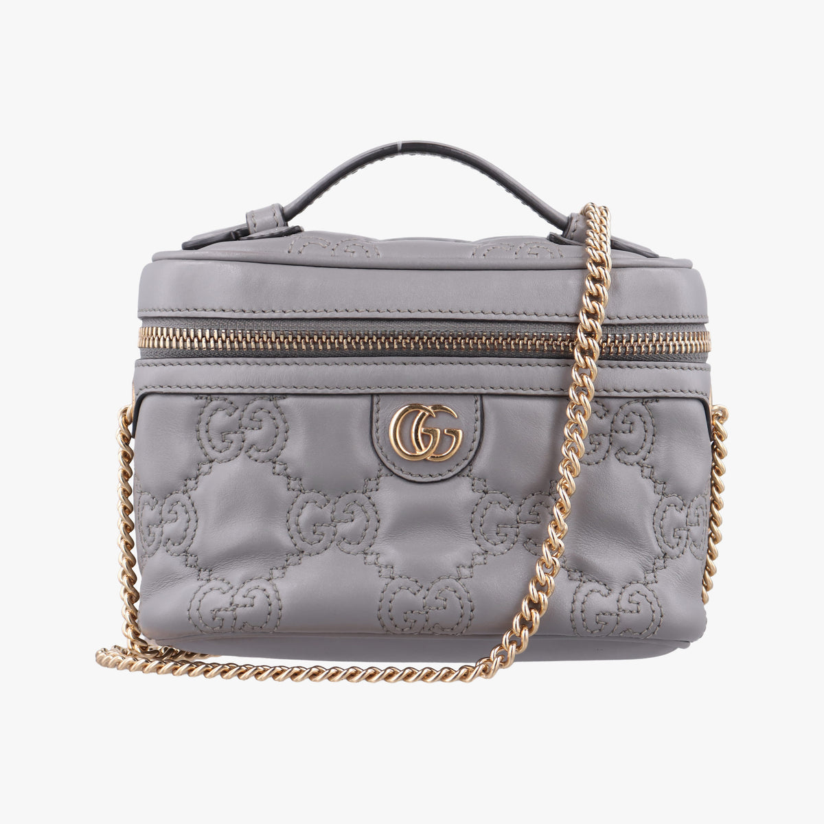 Vintage Gucci GG Matelasse Grey Leather 723770 shoulderbag | stylenewstar