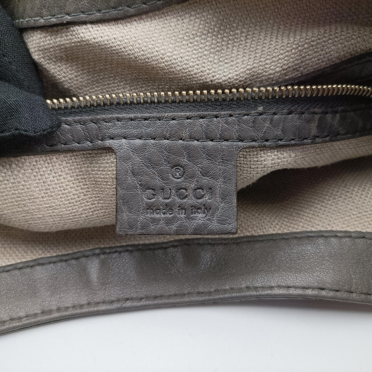 Pre-owned Gucci New Jackie Grey Leather 246907 shoulderbag | stylenewstar