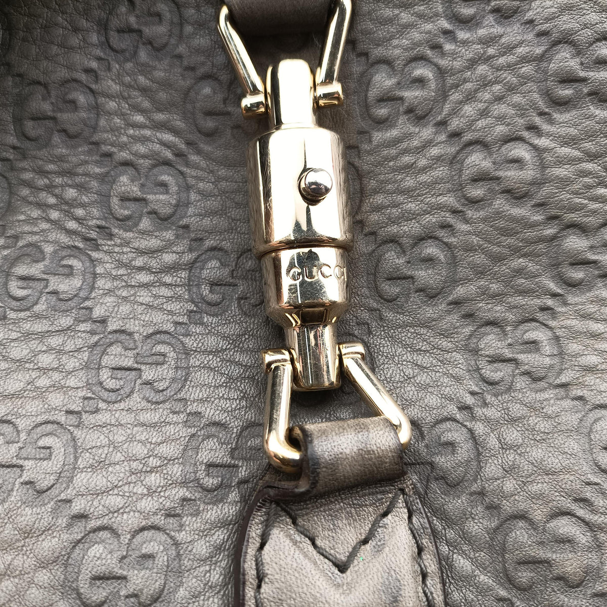 Pre-owned Gucci New Jackie Grey Leather 246907 shoulderbag | stylenewstar