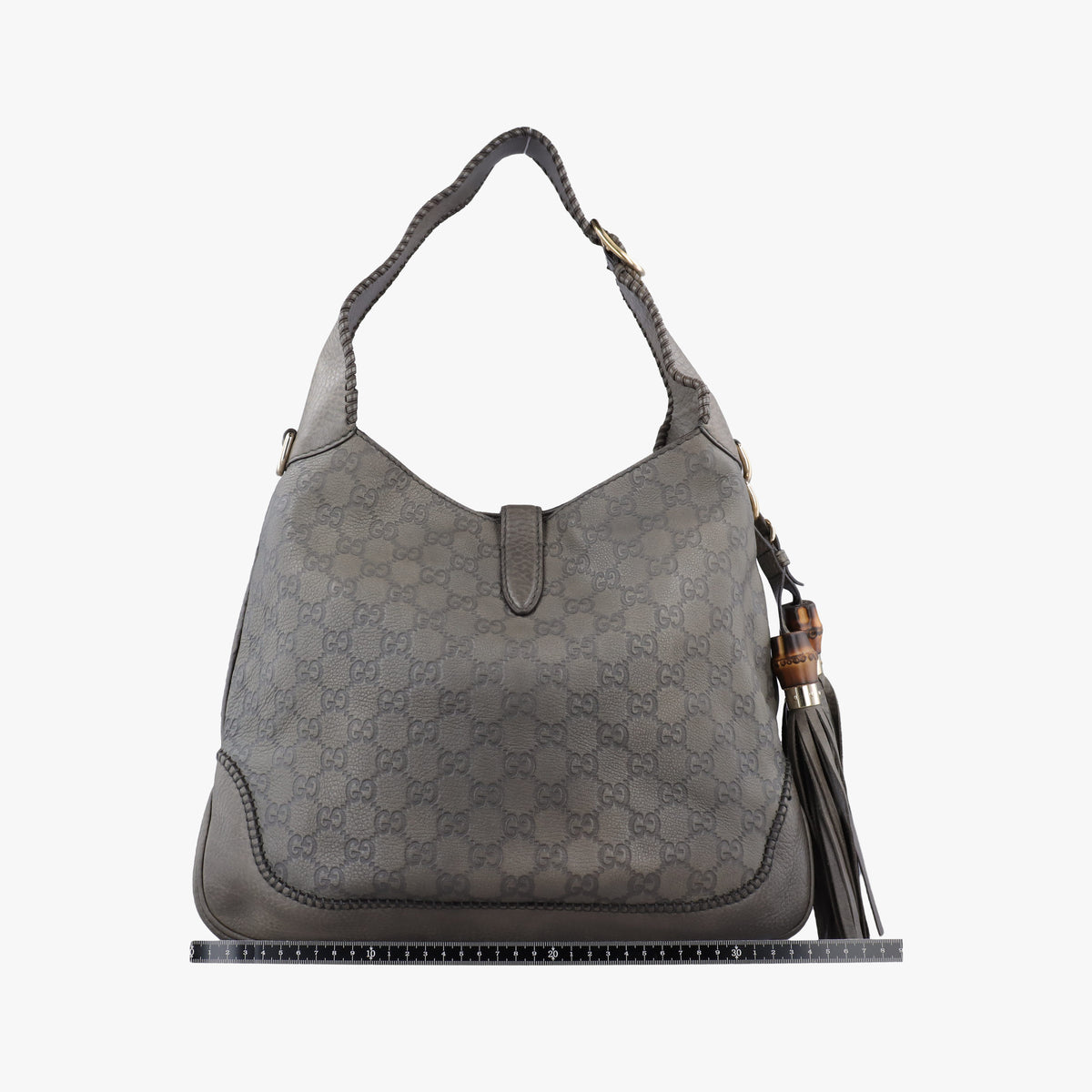 Pre-owned Gucci New Jackie Grey Leather 246907 shoulderbag | stylenewstar