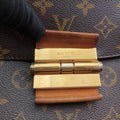 Secondhand Louis Vuitton OLYMPE Brown×QUETSCHE Monogram Canvas×calf leather M40926 handbag | stylenewstar