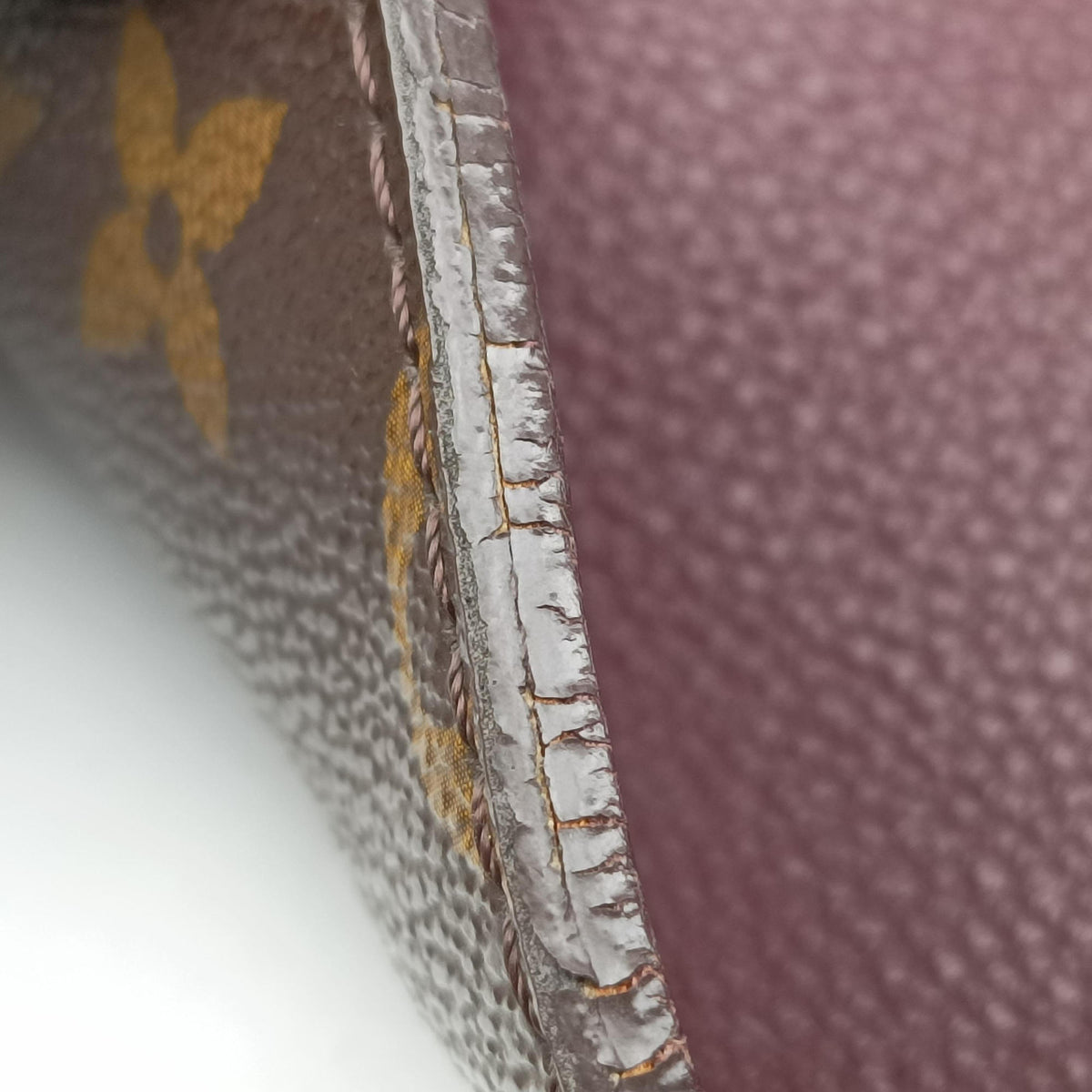 Secondhand Louis Vuitton OLYMPE Brown×QUETSCHE Monogram Canvas×calf leather M40926 handbag | stylenewstar