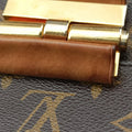 Secondhand Louis Vuitton OLYMPE Brown×QUETSCHE Monogram Canvas×calf leather M40926 handbag | stylenewstar