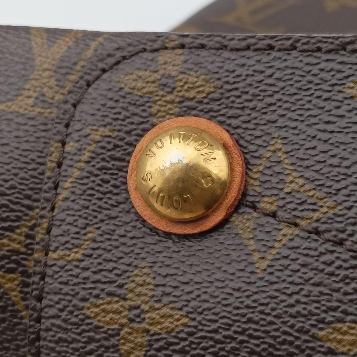 Secondhand Louis Vuitton OLYMPE Brown×QUETSCHE Monogram Canvas×calf leather M40926 handbag | stylenewstar