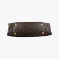 Secondhand Louis Vuitton OLYMPE Brown×QUETSCHE Monogram Canvas×calf leather M40926 handbag | stylenewstar