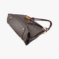 Secondhand Louis Vuitton OLYMPE Brown×QUETSCHE Monogram Canvas×calf leather M40926 handbag | stylenewstar