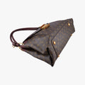 Secondhand Louis Vuitton OLYMPE Brown×QUETSCHE Monogram Canvas×calf leather M40926 handbag | stylenewstar