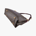 Secondhand Louis Vuitton OLYMPE Brown×QUETSCHE Monogram Canvas×calf leather M40926 handbag | stylenewstar