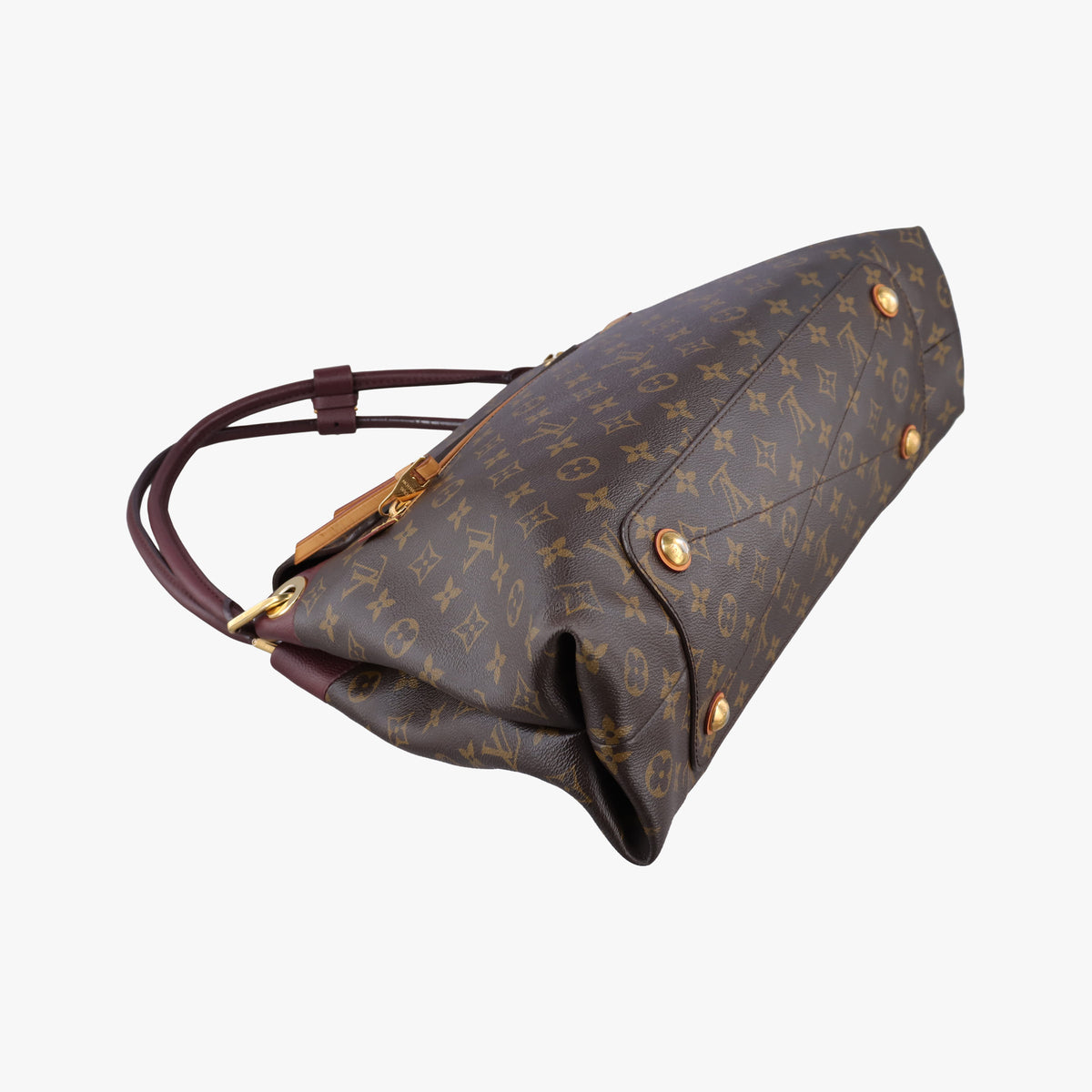 Secondhand Louis Vuitton OLYMPE Brown×QUETSCHE Monogram Canvas×calf leather M40926 handbag | stylenewstar