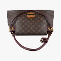 Secondhand Louis Vuitton OLYMPE Brown×QUETSCHE Monogram Canvas×calf leather M40926 handbag | stylenewstar