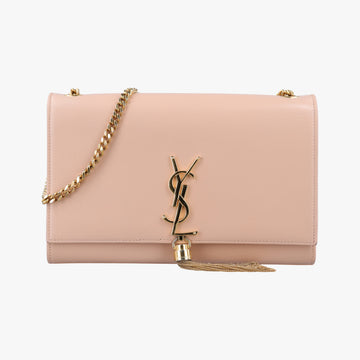 Pre-owned Yves Saint Laurent KATE Beige Leather 354119 shoulderbag | stylenewstar
