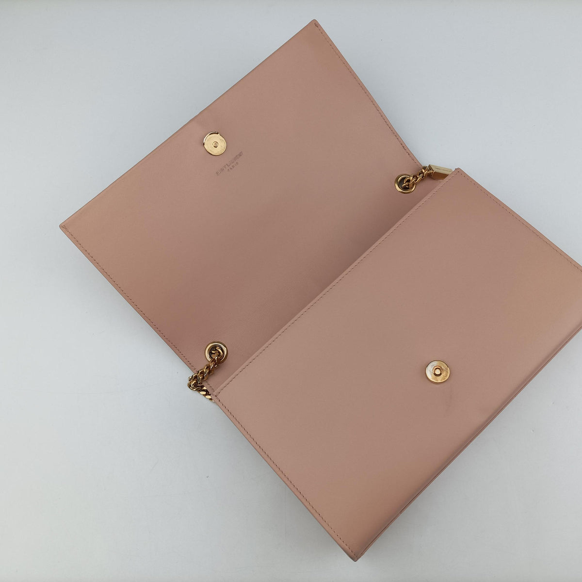 Pre-owned Yves Saint Laurent KATE Beige Leather 354119 shoulderbag | stylenewstar