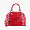 Pre-owned Louis Vuitton Alma BB pomme d'amour Vernis M91606 shoulderbag | stylenewstar