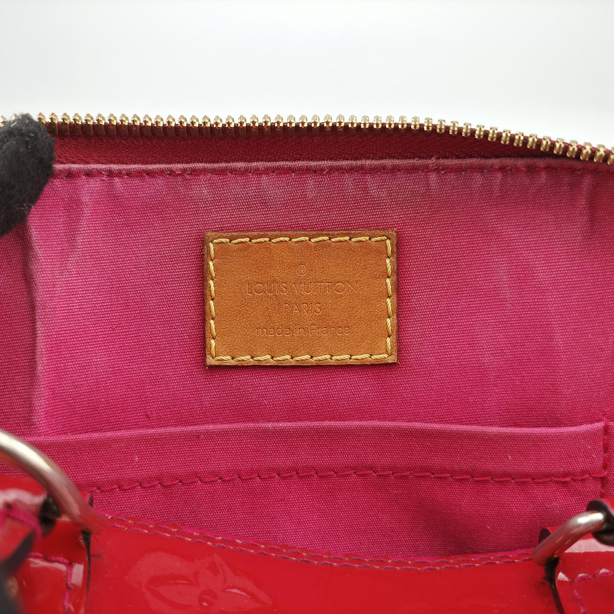 Pre-owned Louis Vuitton Alma BB pomme d'amour Vernis M91606 shoulderbag | stylenewstar