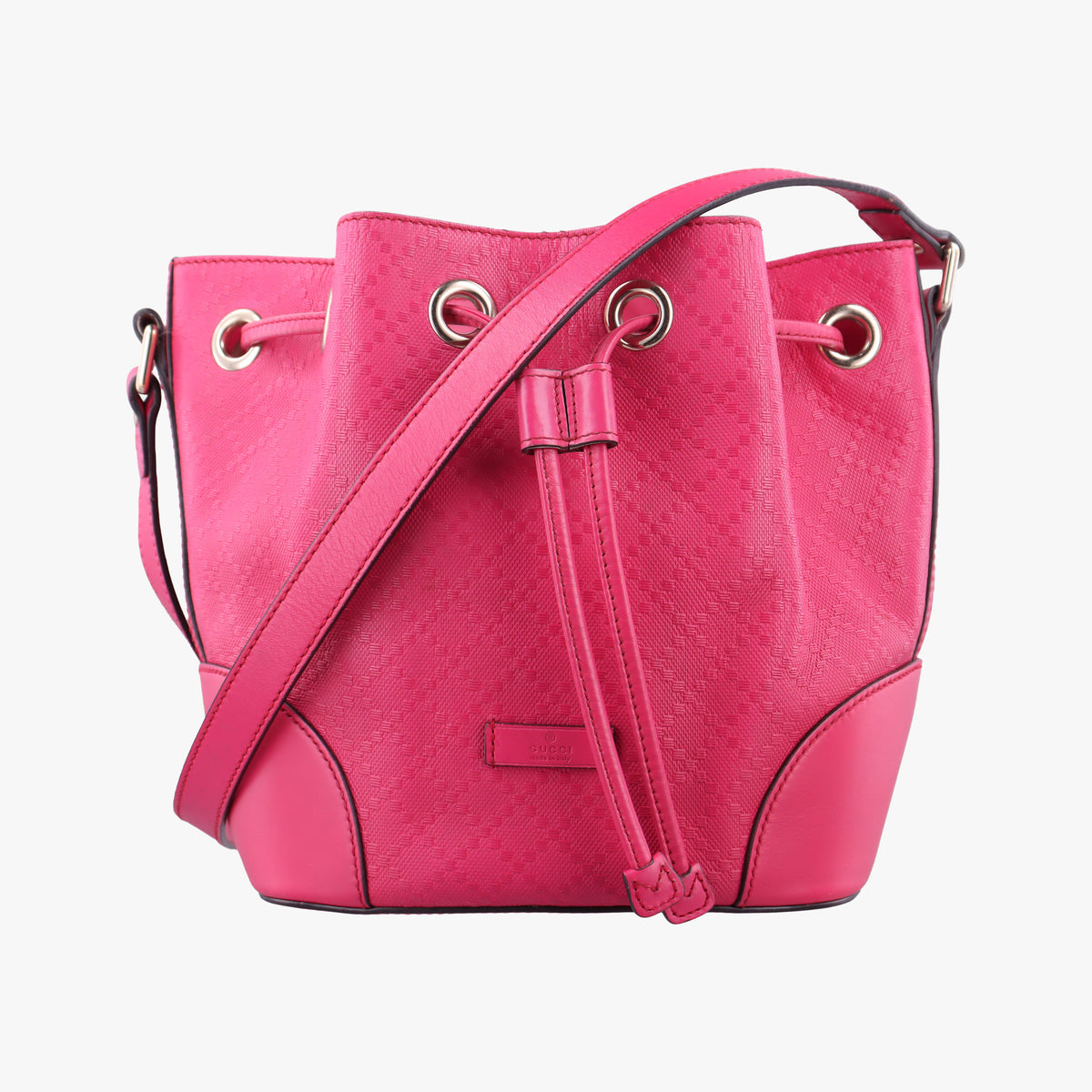 Bright Diamante Bucket Rose Leather 354229 I016082865ブライトディアマンテ バケット ローズ レッド レザー 354229 I016082865