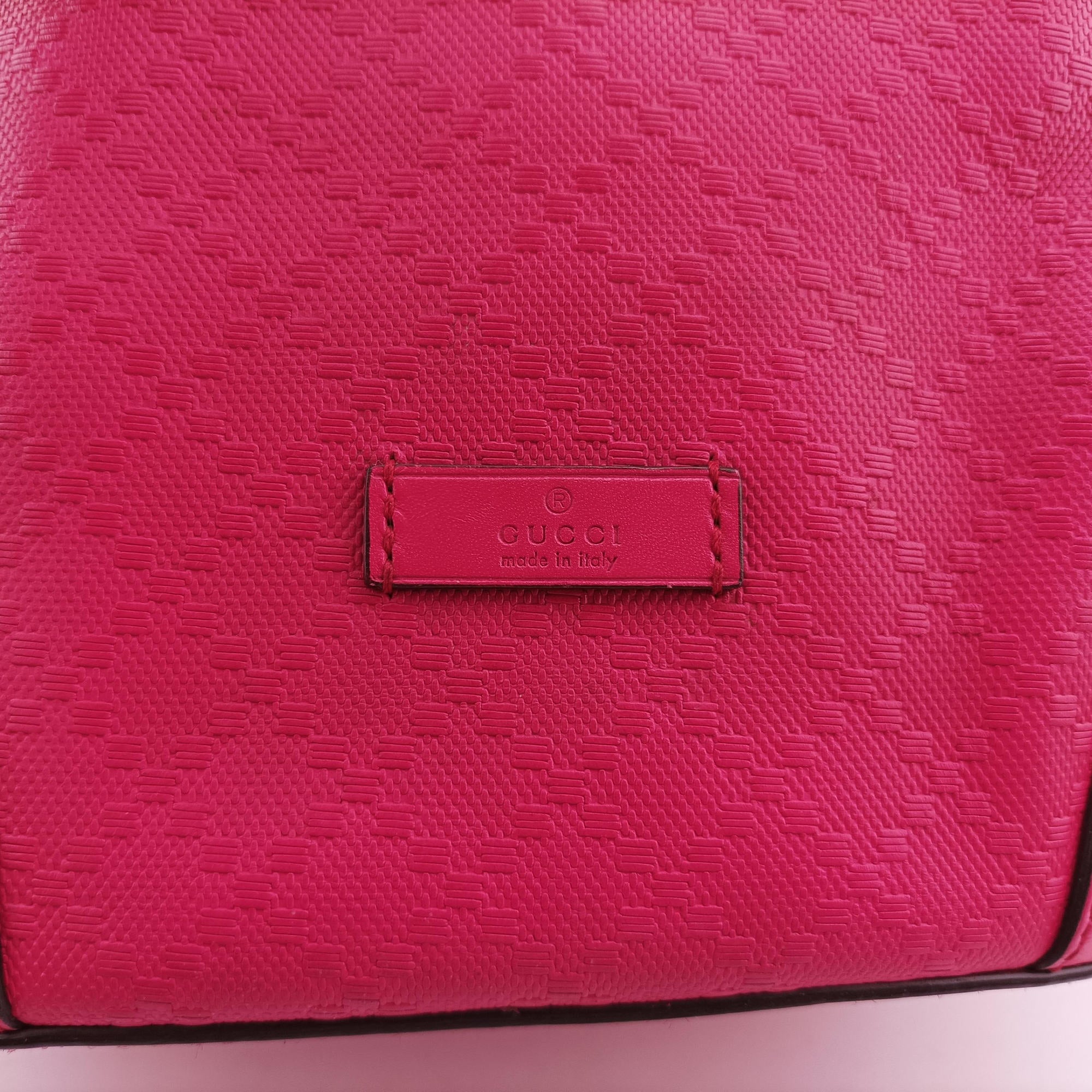 Bright Diamante Bucket Rose Leather 354229 I016082865ブライトディアマンテ バケット ローズ レッド レザー 354229 I016082865