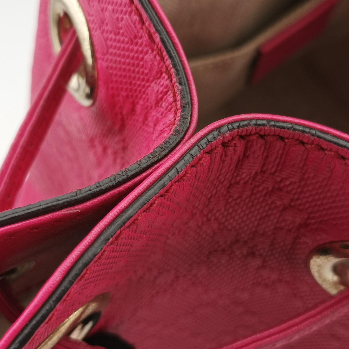Bright Diamante Bucket Rose Leather 354229 I016082865ブライトディアマンテ バケット ローズ レッド レザー 354229 I016082865
