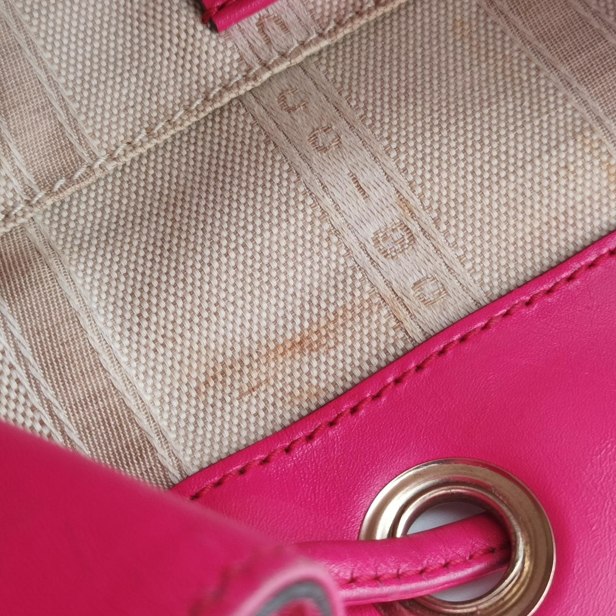 Bright Diamante Bucket Rose Leather 354229 I016082865ブライトディアマンテ バケット ローズ レッド レザー 354229 I016082865