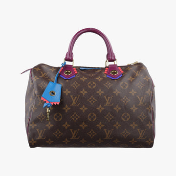 Pre-owned Louis Vuitton Speedy30 brown×Magenta Monogram Totem M41666 handbag | stylenewstar