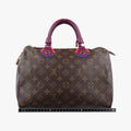 Pre-owned Louis Vuitton Speedy30 brown×Magenta Monogram Totem M41666 handbag | stylenewstar