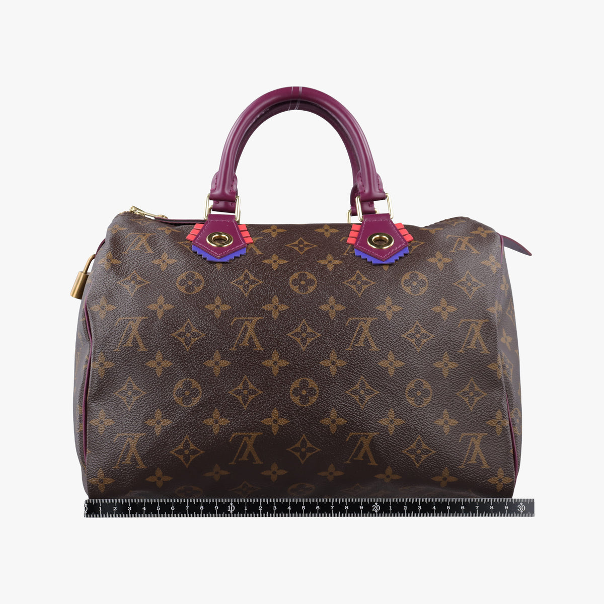 Pre-owned Louis Vuitton Speedy30 brown×Magenta Monogram Totem M41666 handbag | stylenewstar