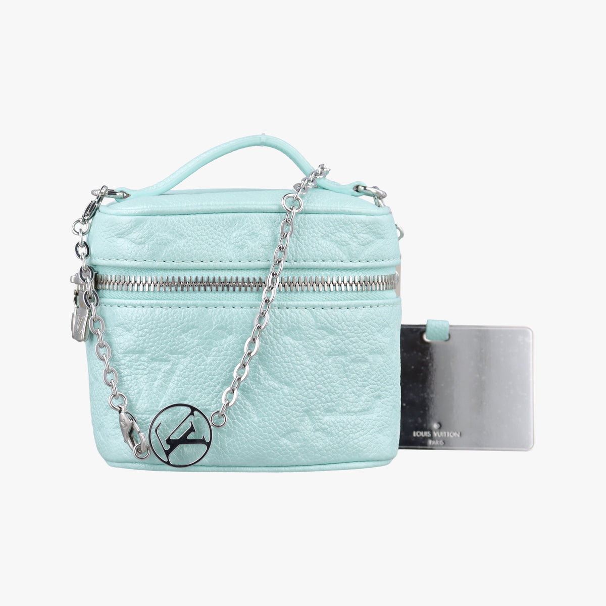 Micro Vanity pearlescent blue Monogram Empreinte M82193 IC Chipマイクロバニティ ブルー モノグラム アンプラント M82193 ICチップ