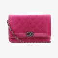 BOY CHANEL Chain Wallet Rose velour A68911 18548208ボーイシャネル チェーンウォレット ローズ レッド ベロア A68911 18548208