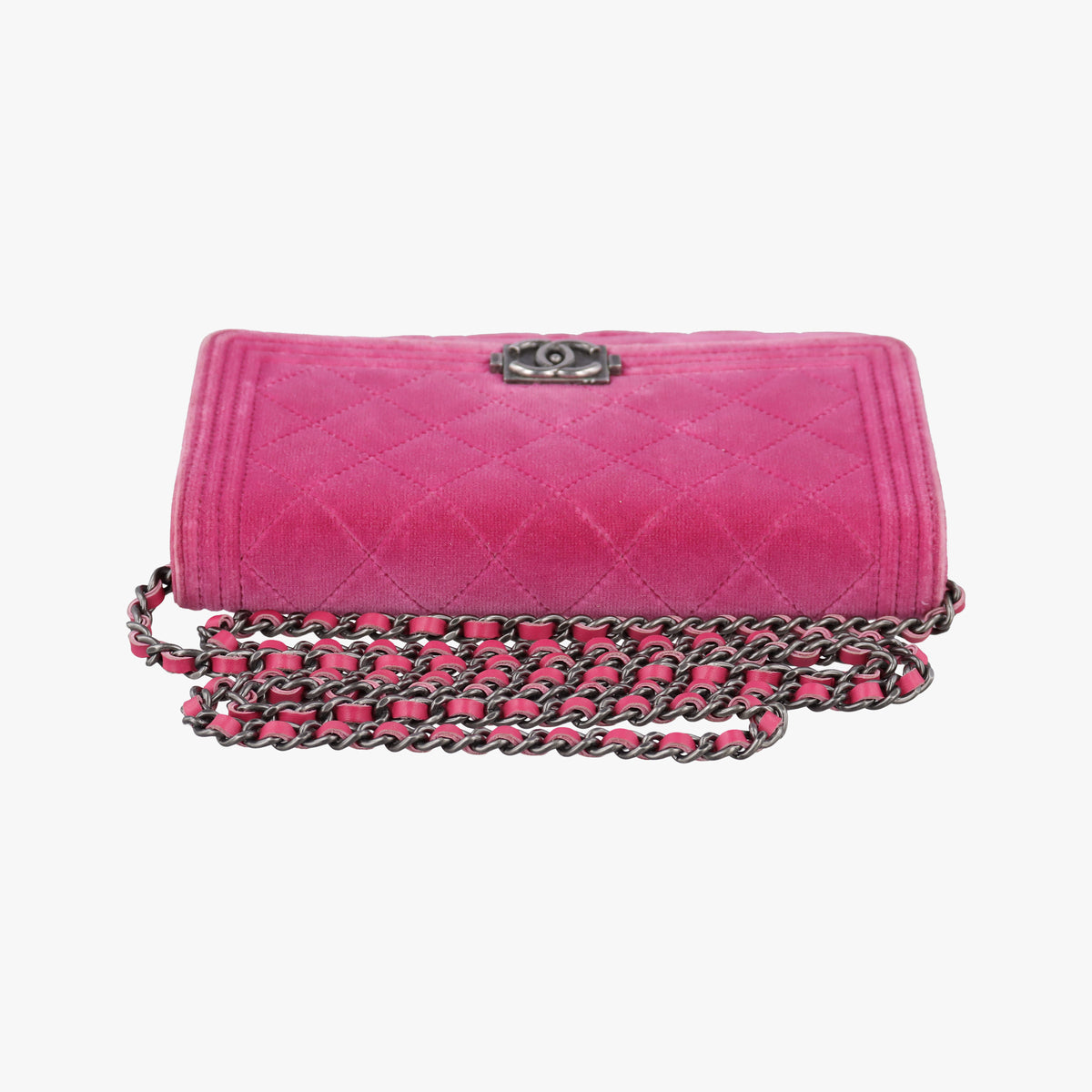 BOY CHANEL Chain Wallet Rose velour A68911 18548208ボーイシャネル チェーンウォレット ローズ レッド ベロア A68911 18548208