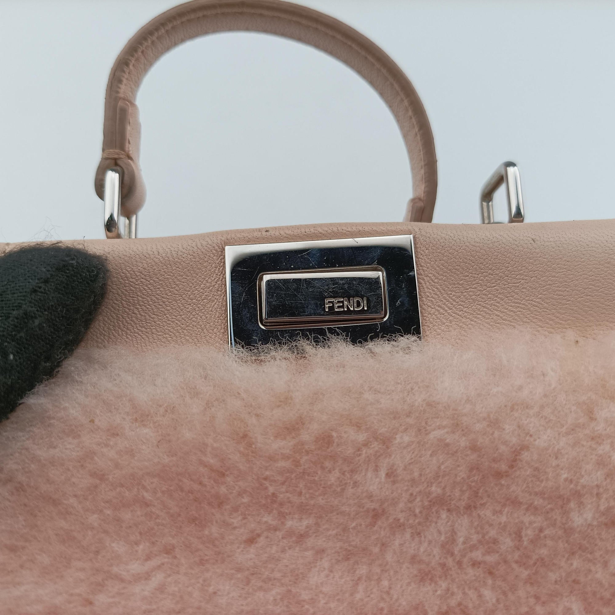 Micro Peekaboo Pink Leather × Pile 8M0355 8M0355-5AY-159-9290マイクロピーカブー ピンク レザー×パイル 8M0355 8M0355-5AY-159-9290