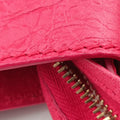 Pre-owned Balenciaga Electric Perforated Motorcycle City Red lambskin  shoulderbag | stylenewstar