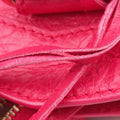 Pre-owned Balenciaga Electric Perforated Motorcycle City Red lambskin  shoulderbag | stylenewstar
