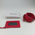 Pre-owned Balenciaga Electric Perforated Motorcycle City Red lambskin  shoulderbag | stylenewstar