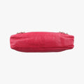 Pre-owned Balenciaga Electric Perforated Motorcycle City Red lambskin  shoulderbag | stylenewstar