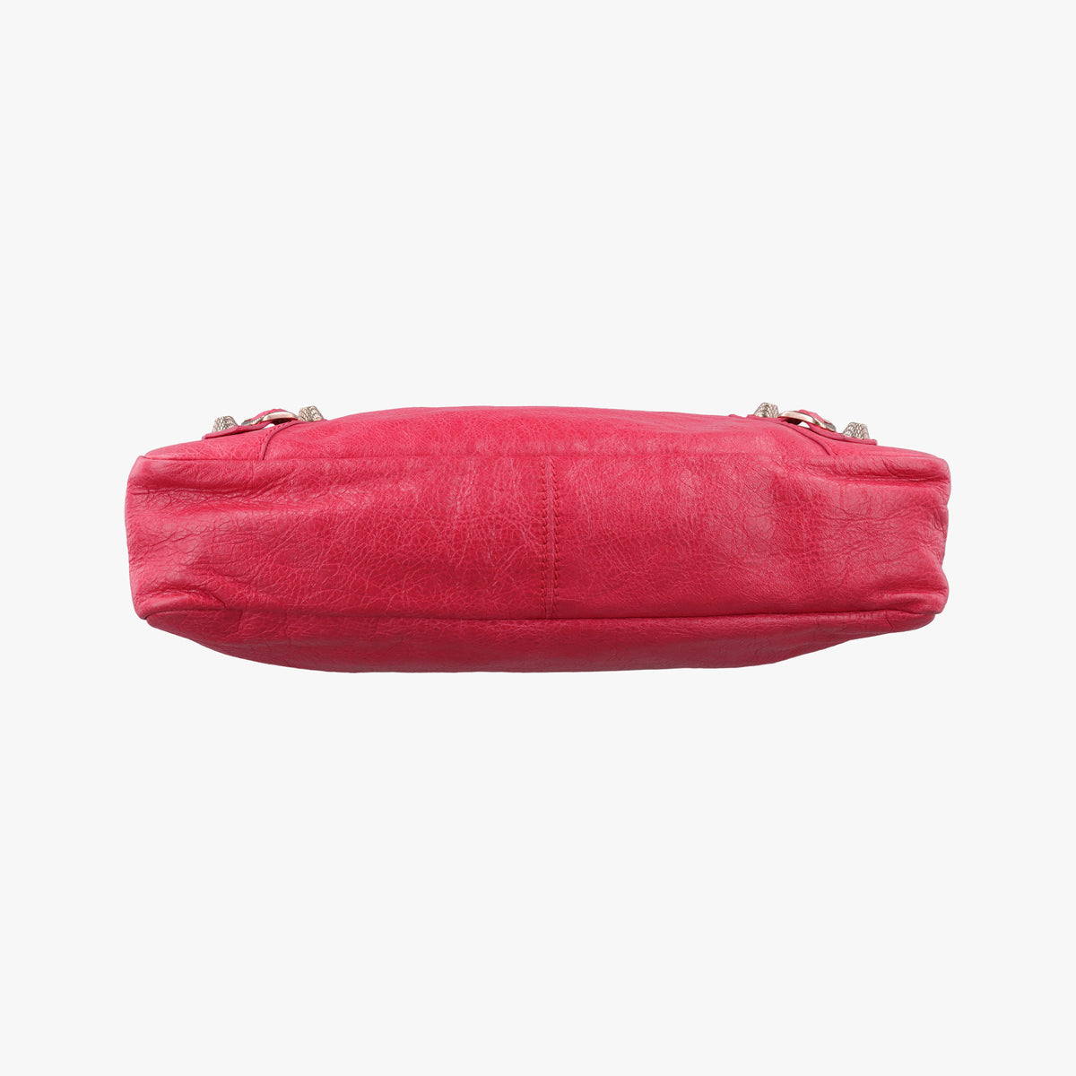 Pre-owned Balenciaga Electric Perforated Motorcycle City Red lambskin  shoulderbag | stylenewstar