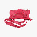 Pre-owned Balenciaga Electric Perforated Motorcycle City Red lambskin  shoulderbag | stylenewstar