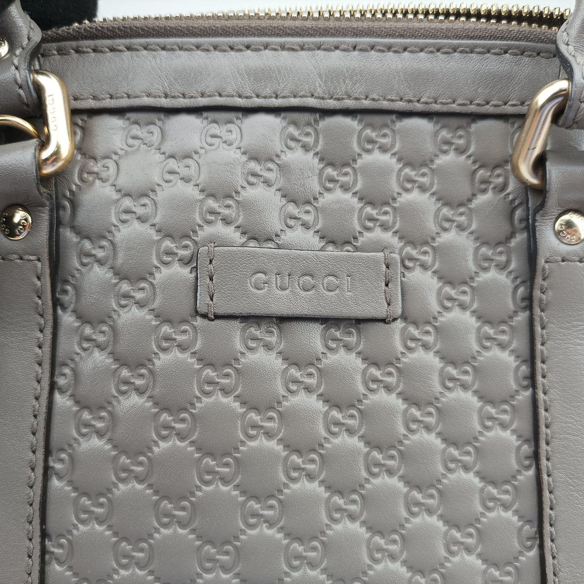 Microguccissima Grey Leather 449654 C025505235マイクログッチシマ グレー レザー 449654 C025505235