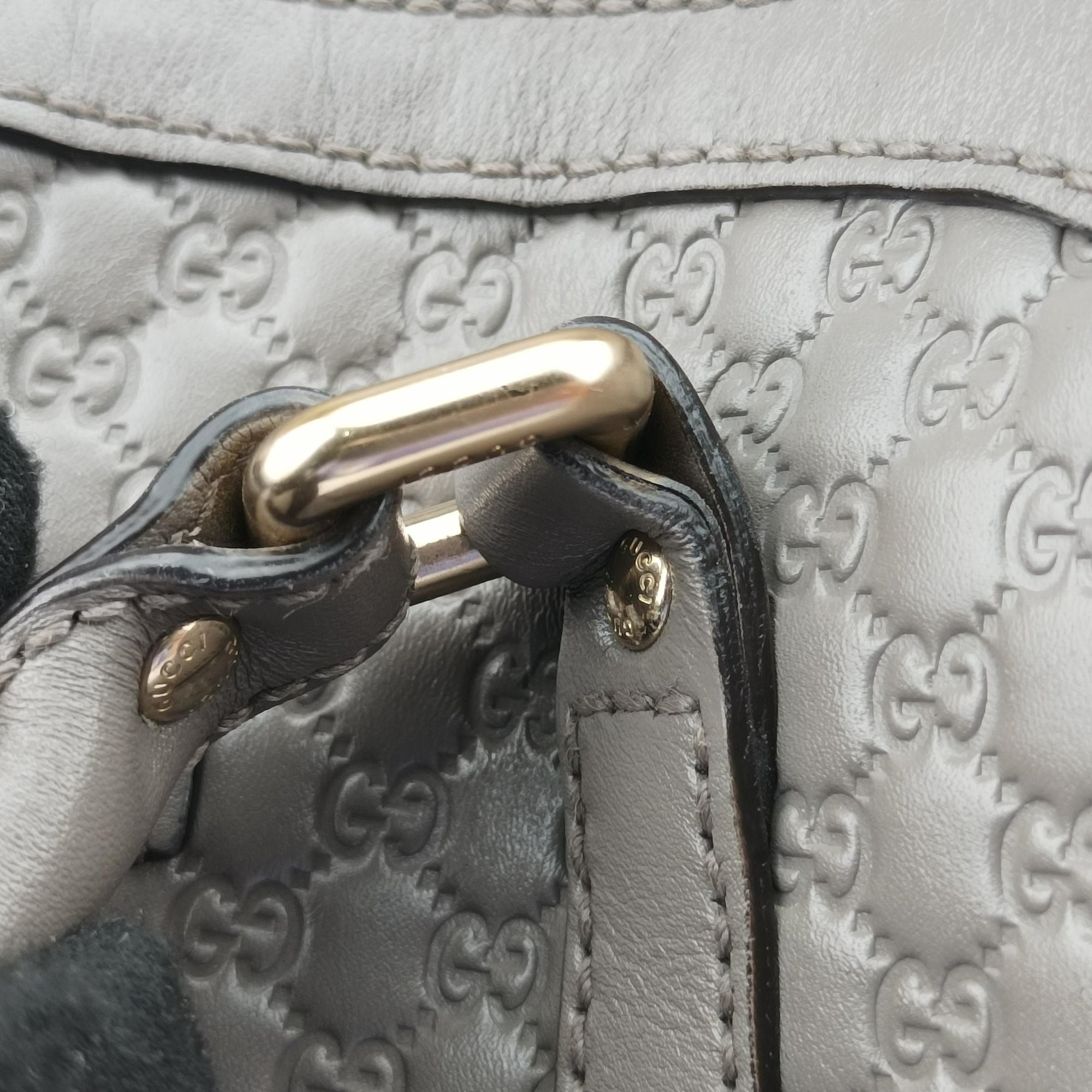 Microguccissima Grey Leather 449654 C025505235マイクログッチシマ グレー レザー 449654 C025505235
