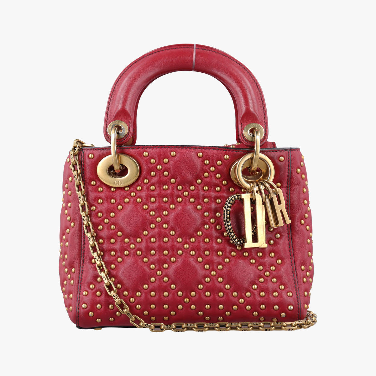 Lady Dior Red Leather 04-MA-0177レディディオール レッド レザー 04-MA-0177