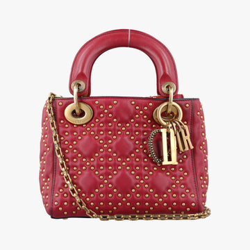 Lady Dior Red Leather 04-MA-0177レディディオール レッド レザー 04-MA-0177
