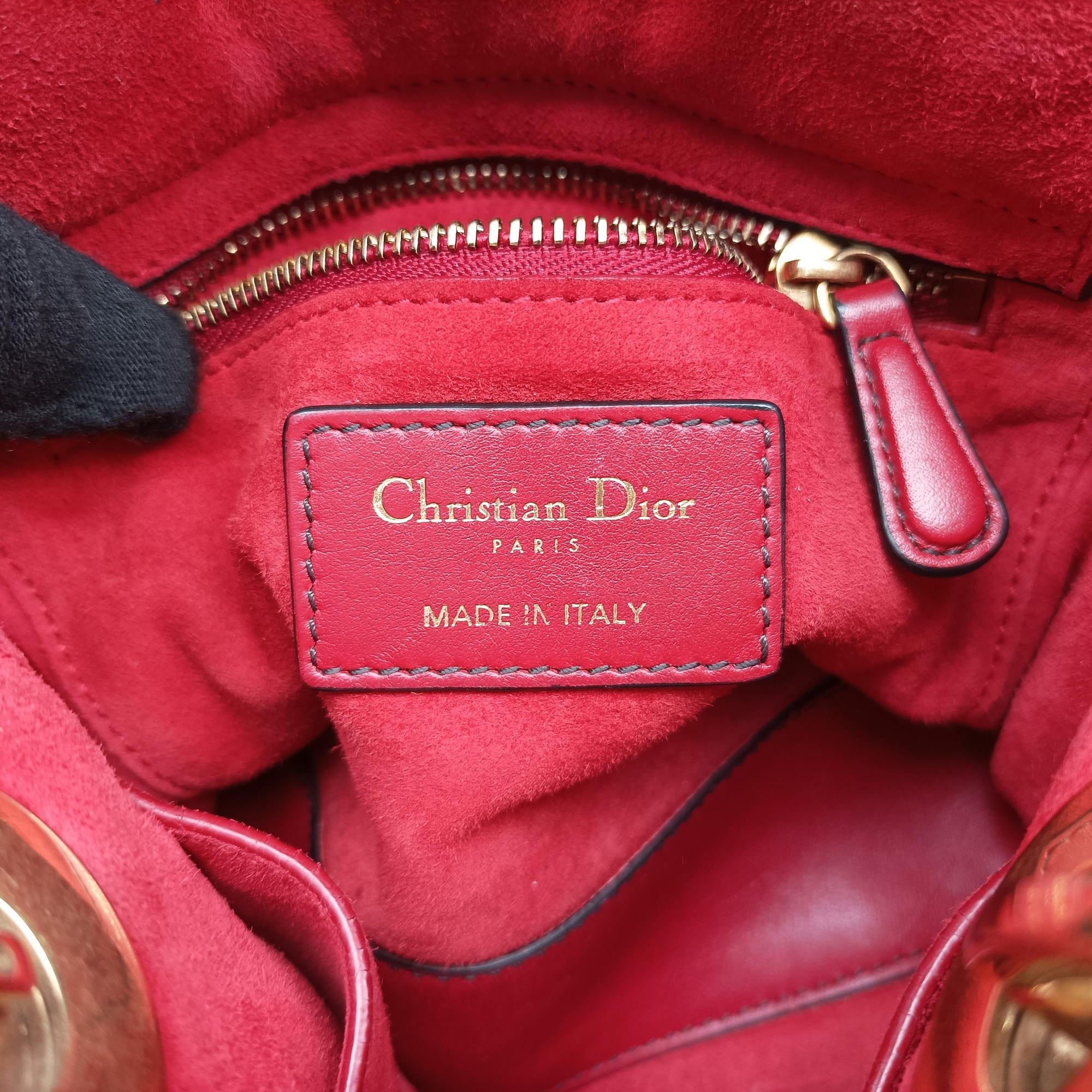 Lady Dior Red Leather 04-MA-0177レディディオール レッド レザー 04-MA-0177