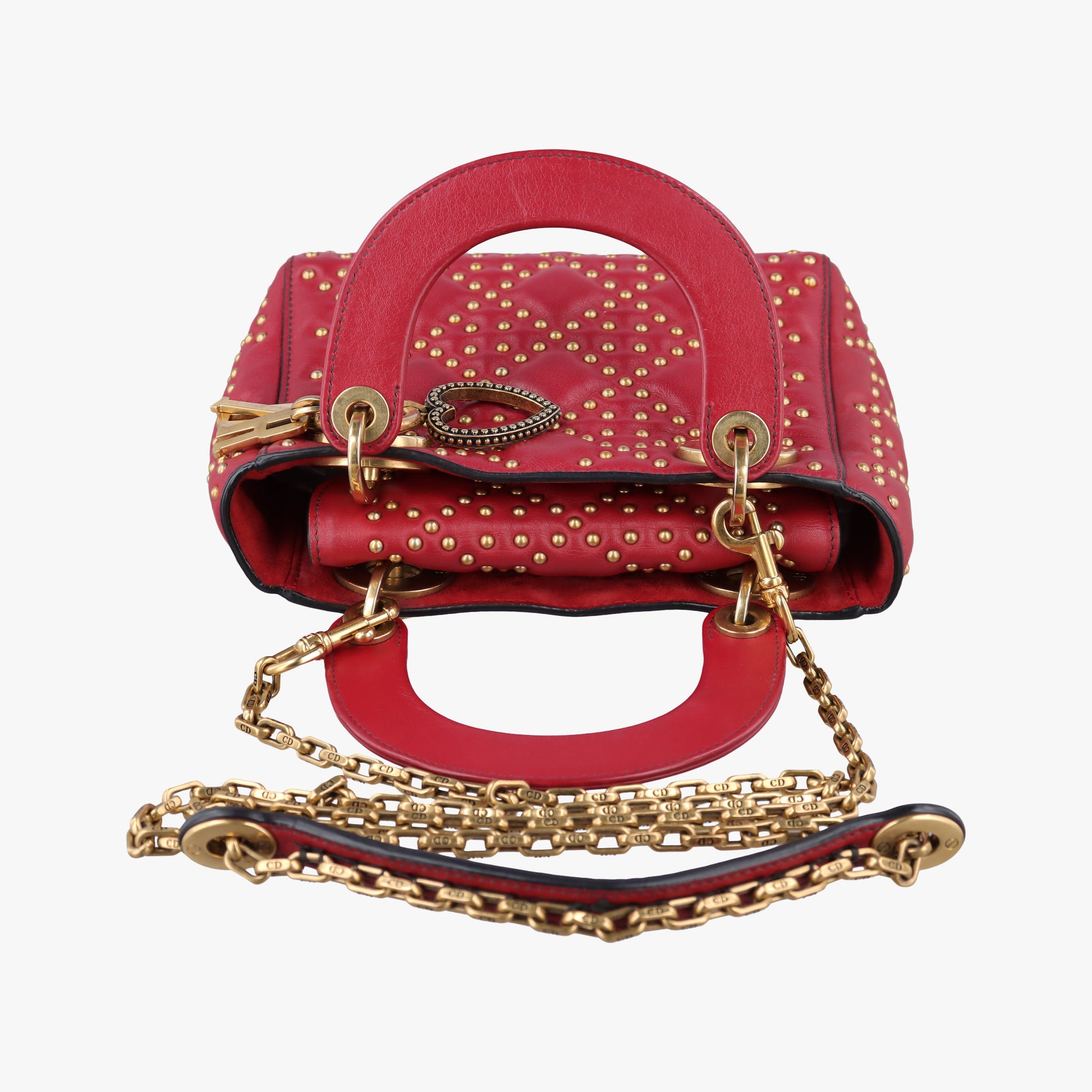 Lady Dior Red Leather 04-MA-0177レディディオール レッド レザー 04-MA-0177