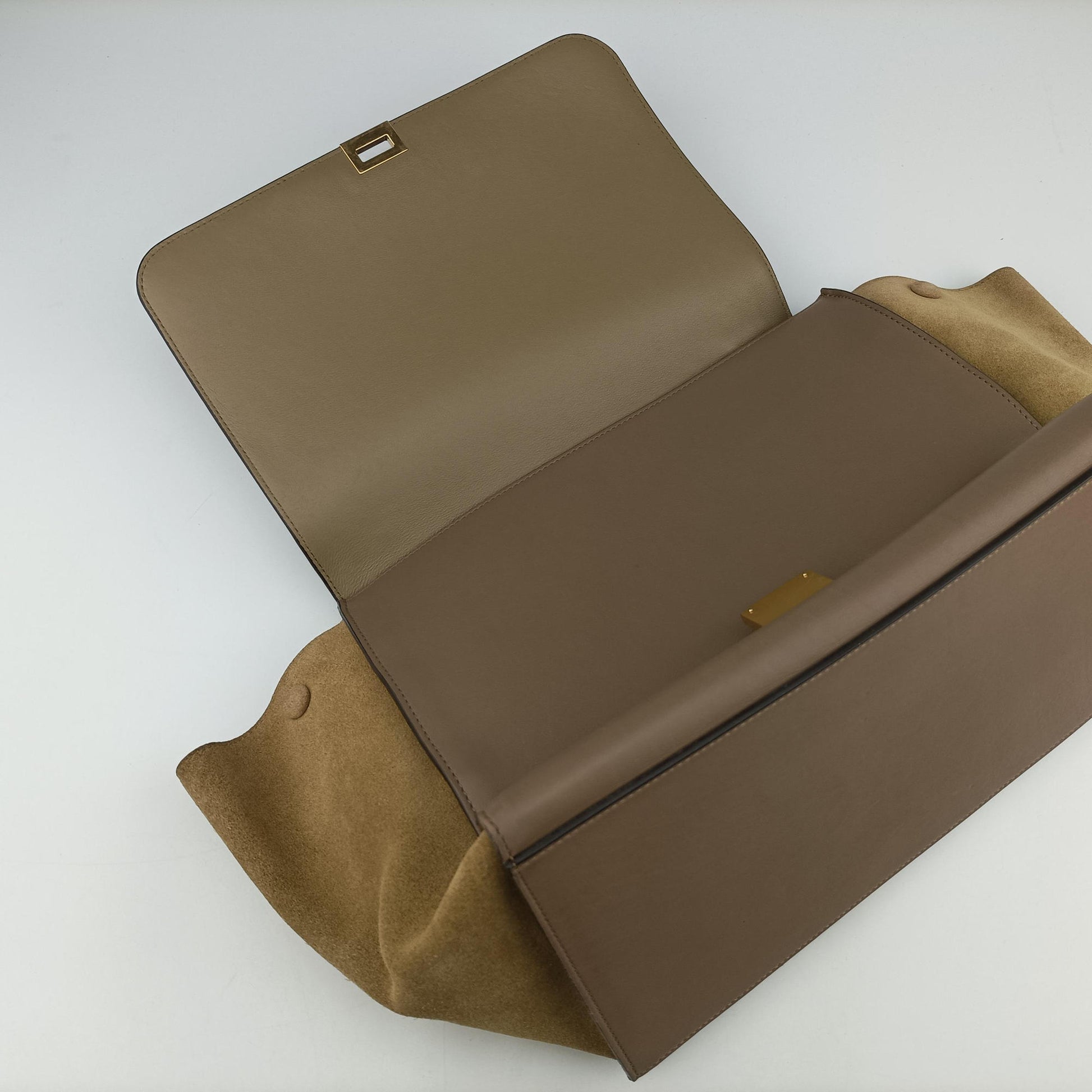 Trapeze Beige× Gray×brown Suede × leather U-CU-0112トラペーズミディアム ベージュ×グレー×ブラウン スエード×レザー U-CU-0112