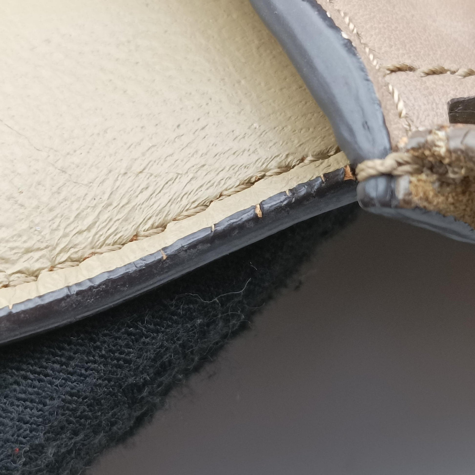 Trapeze Beige× Gray×brown Suede × leather U-CU-0112トラペーズミディアム ベージュ×グレー×ブラウン スエード×レザー U-CU-0112