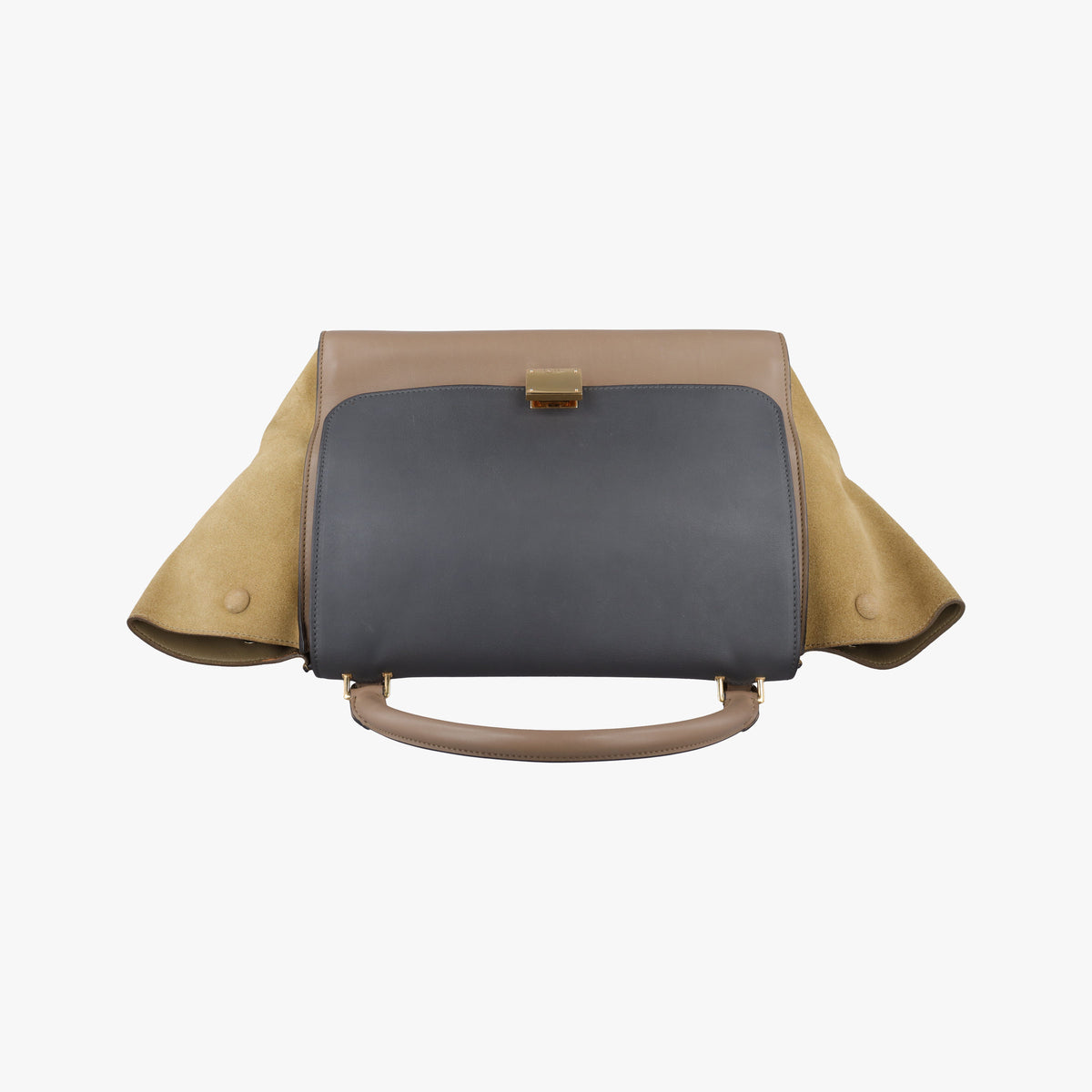 Trapeze Beige× Gray×brown Suede × leather U-CU-0112トラペーズミディアム ベージュ×グレー×ブラウン スエード×レザー U-CU-0112