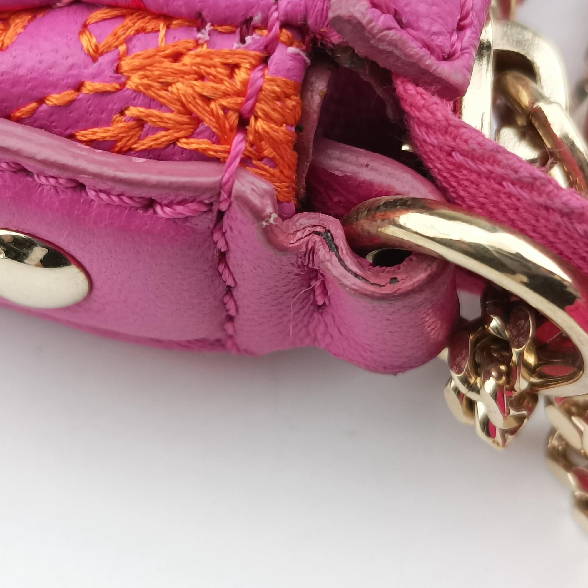 Embroidered Vanitas Pink Leather ヴァニタス刺繍 ピンク レザー 