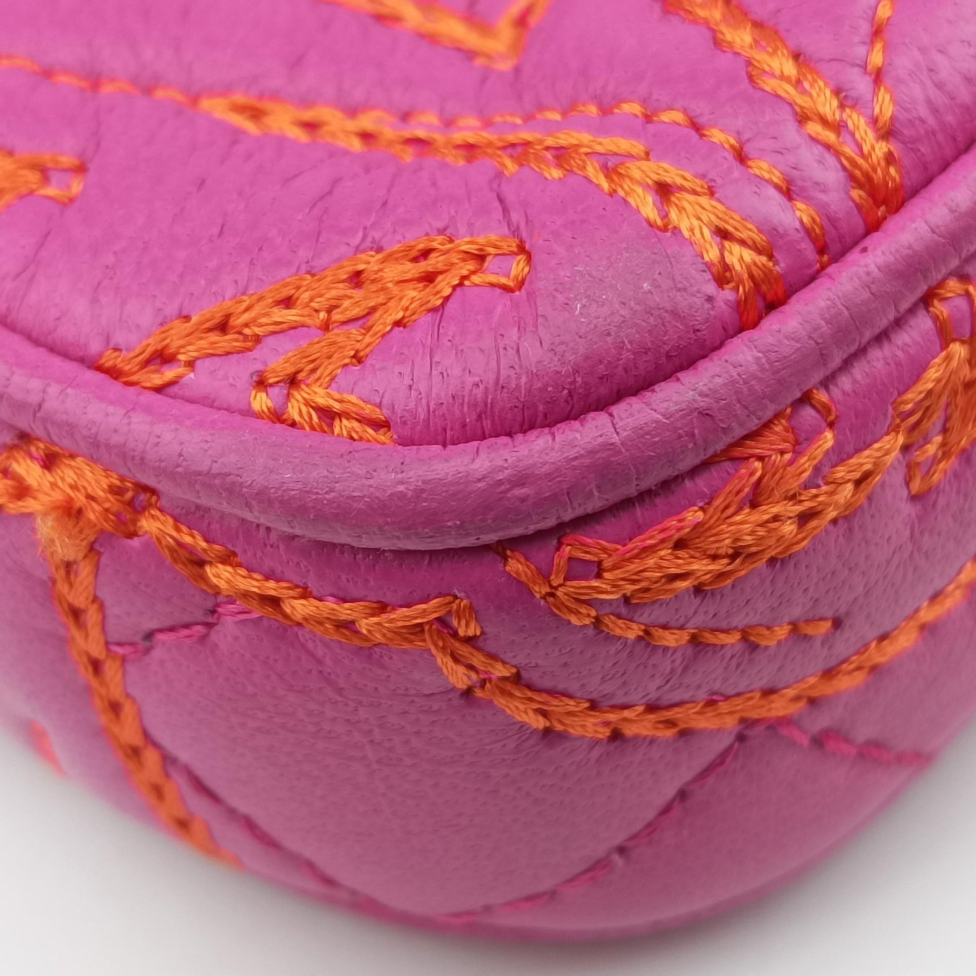 Embroidered Vanitas Pink Leather ヴァニタス刺繍 ピンク レザー 