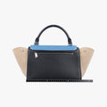 Pre-owned Celine Trapeze Blue×Black×Beige leather  shoulderbag | stylenewstar