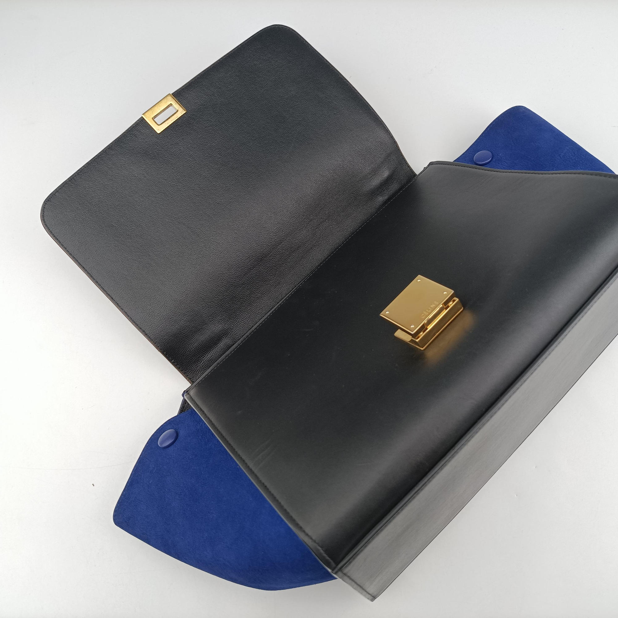 Trapeze Beige×Black×Blue Suede × leather F-CU-2155トラペーズ ベージュ×ブラック×ブルー スエード×レザー F-CU-2155